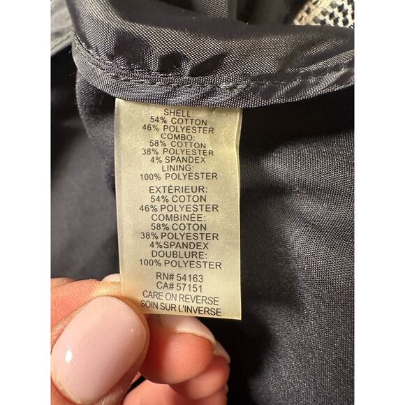 Ivanka Trump Women's Blue Striped Tweed Fringe Zip Blazer Jacket Size 6 NWT - Picture 10 of 11